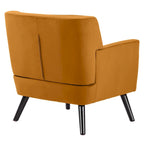 Velvet Upholstered Armchair Tufted Accent Chair for Living Room - 28.35W x 27.56D x 30.71H