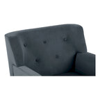Velvet Upholstered Armchair Tufted Accent Chair for Living Room - 28.35W x 27.56D x 30.71H
