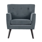 Velvet Upholstered Armchair Tufted Accent Chair for Living Room - 28.35W x 27.56D x 30.71H