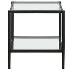 Hera 20 Wide Square Side Table with Clear Shelf