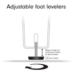 Hera 20 Wide Square Side Table with Clear Shelf