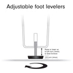 Hera 20 Wide Square Side Table with Clear Shelf