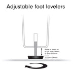 Hera 20 Wide Square Side Table with Clear Shelf