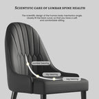 9 - Piece 110.24 Extendable Sintered Stone Dining Table and 8 Leather Chairs Dining Set