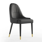 9 - Piece 110.24 Extendable Sintered Stone Dining Table and 8 Leather Chairs Dining Set