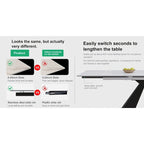 9 - Piece 110.24 Extendable Sintered Stone Dining Table and 8 Leather Chairs Dining Set