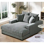 Corduroy Upholstered Chaise Lounge Living Room Chair