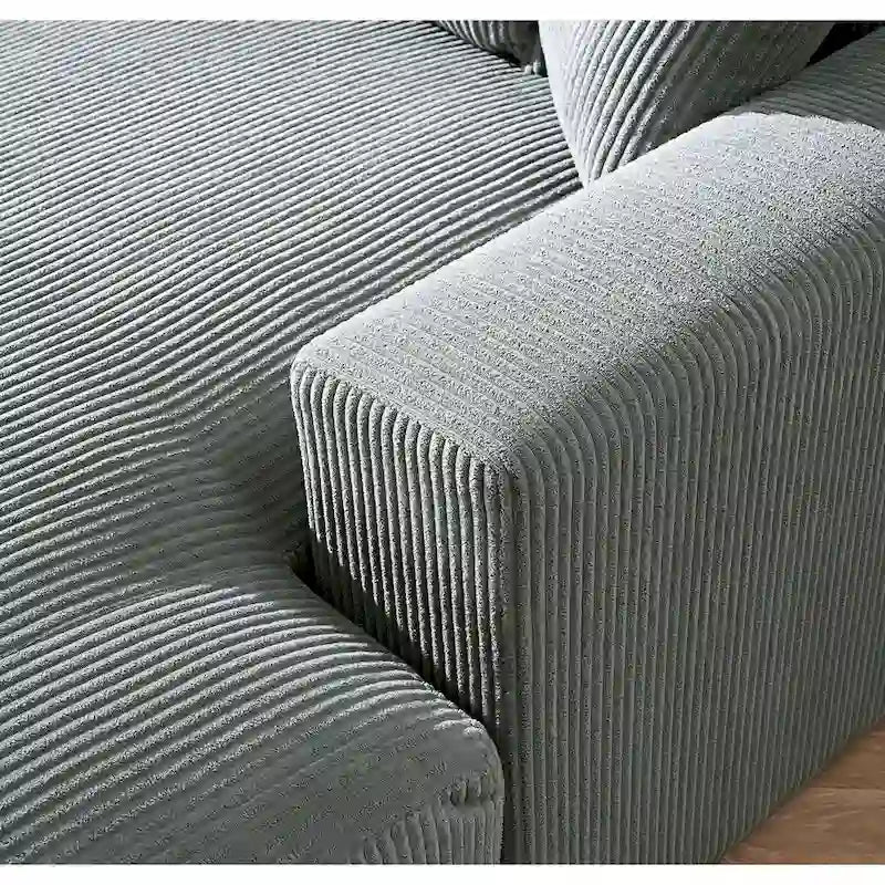 Corduroy Upholstered Chaise Lounge Living Room Chair