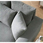 Corduroy Upholstered Chaise Lounge Living Room Chair