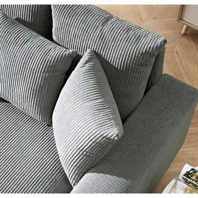 Corduroy Upholstered Chaise Lounge Living Room Chair