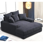 Corduroy Upholstered Chaise Lounge Living Room Chair