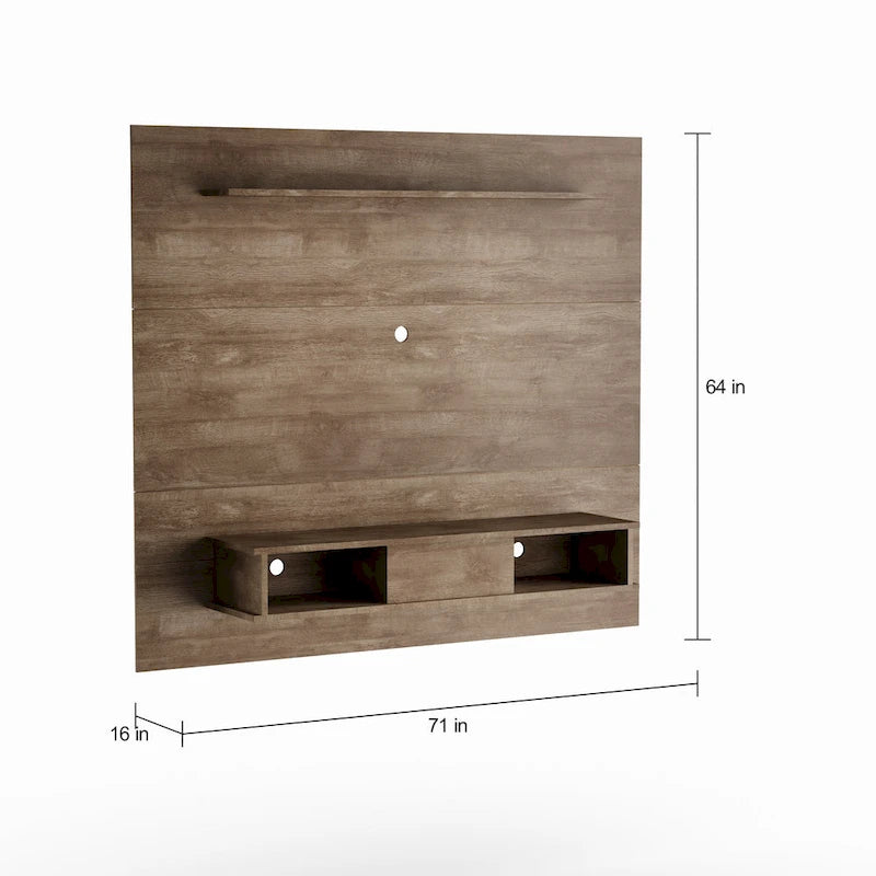 2-shelf Engineered Wood 70-inch TV Board for Flat Screens