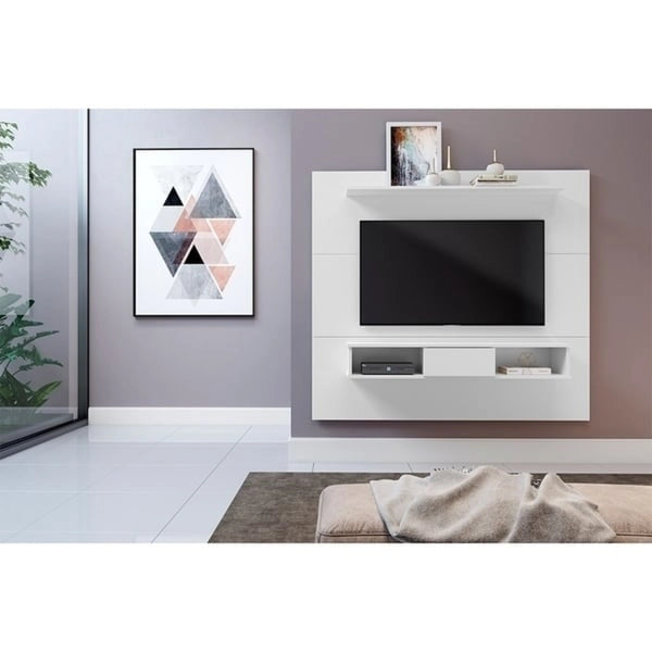 2-shelf Engineered Wood 70-inch TV Board for Flat Screens