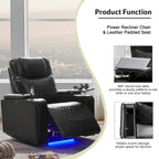 Power Motion Recliner with 2 Cup Holders and 360 Swivel Tray Table