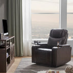 Power Motion Recliner with 2 Cup Holders and 360 Swivel Tray Table