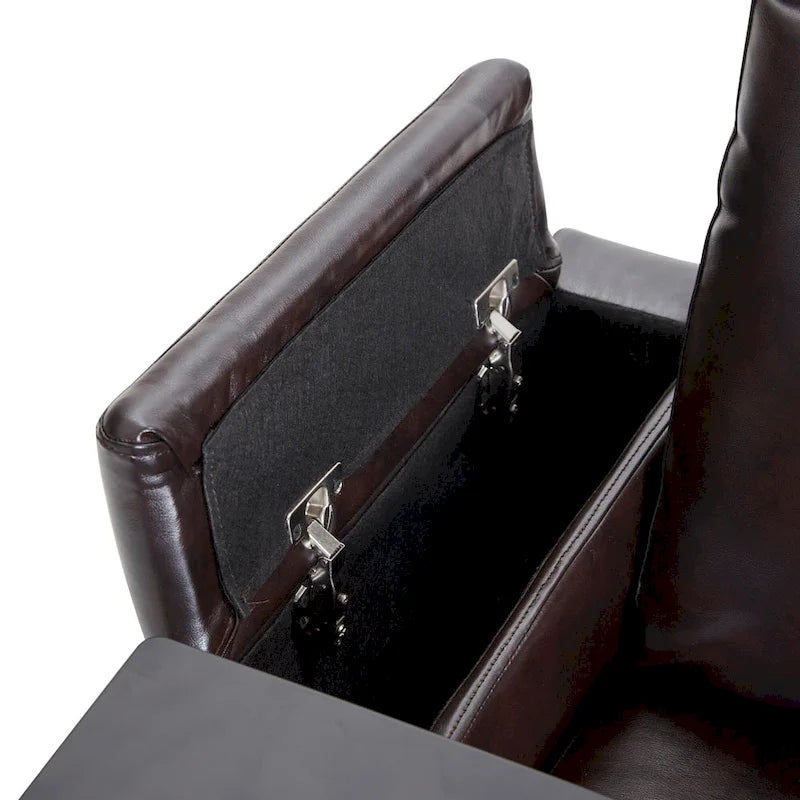Power Motion Recliner with 2 Cup Holders and 360 Swivel Tray Table
