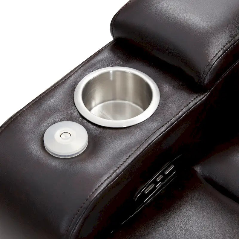 Power Motion Recliner with 2 Cup Holders and 360 Swivel Tray Table