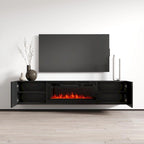 Cali EF Wall Mounted Electric Fireplace Modern 72 TV Stand