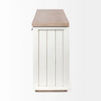 Fairview III Light Brown & White Solid Wood w/ 4 Cabinet Door Sideboard - 73W x 17D x 32H