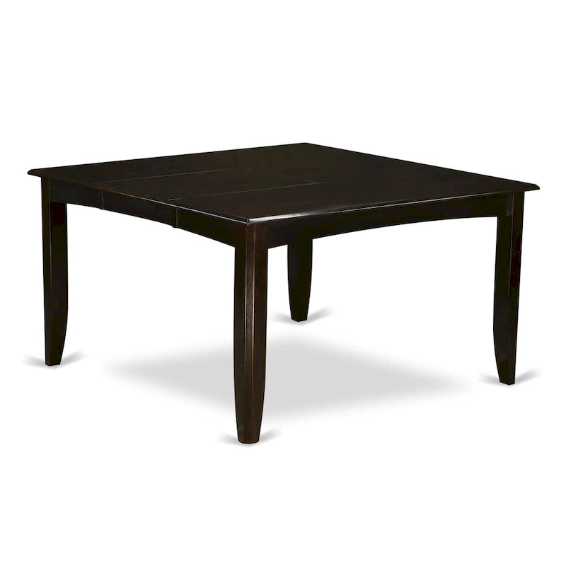 Dining Table Set Includes a Square Wooden Table with Butterfly Leaf and 8 Kitchen Dining Chairs, Cappuccino