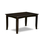 Dining Table Set Includes a Square Wooden Table with Butterfly Leaf and 8 Kitchen Dining Chairs, Cappuccino