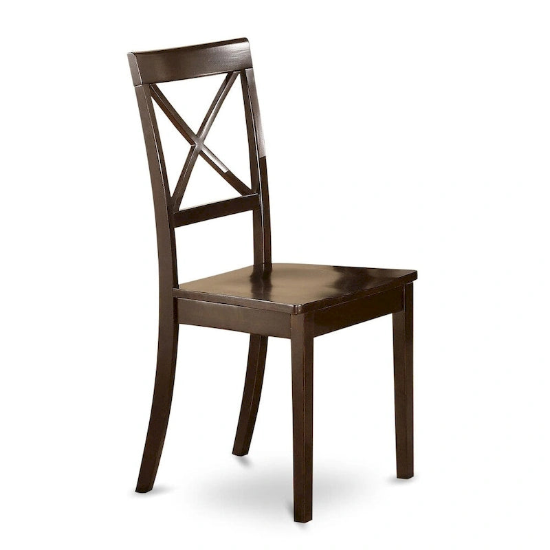 Dining Table Set Includes a Square Wooden Table with Butterfly Leaf and 8 Kitchen Dining Chairs, Cappuccino