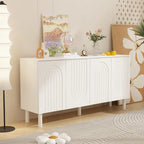 Storage Sideboard Cabinet with 4 Doors Buffet Sideboard End Table - 63.2W