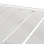 Modern White Wood Kitchen Cart with Wheels Drawers and Shelves by Christopher Knight Home