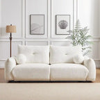 90 comfortable sofa with 2 cushions and 2 ball pillows