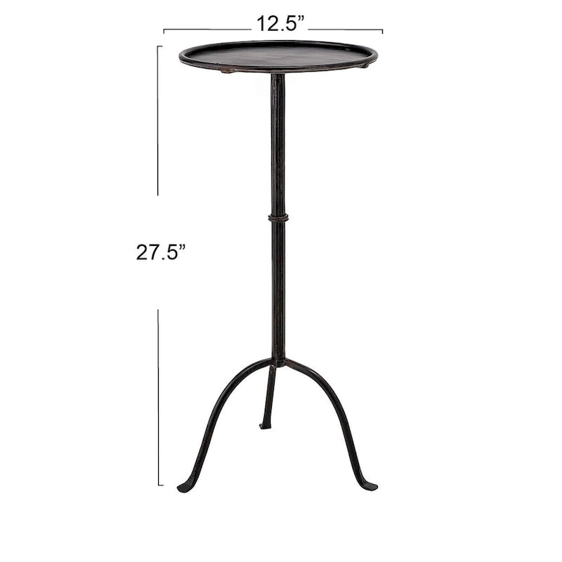 Round Metal Drink Table
