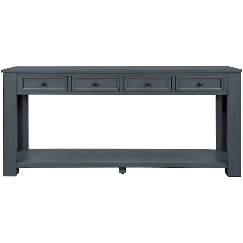 Console Table/Sofa Table with Storage Drawers and Bottom Shelf for Entryway Hallway