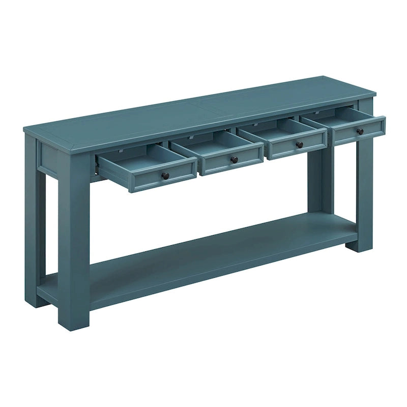 Console Table/Sofa Table with Storage Drawers and Bottom Shelf for Entryway Hallway