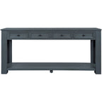 Console Table/Sofa Table with Storage Drawers and Bottom Shelf for Entryway Hallway
