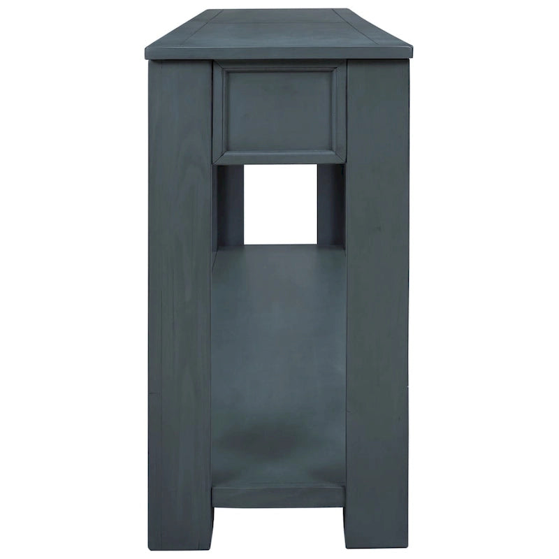 Console Table/Sofa Table with Storage Drawers and Bottom Shelf for Entryway Hallway