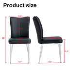 Modern Dining Chairs Set of 4 PU Leather Kitchen Upholstered Chairs