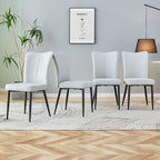 Modern Dining Chairs Set of 4 PU Leather Kitchen Upholstered Chairs