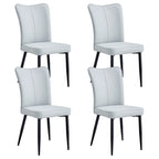 Modern Dining Chairs Set of 4 PU Leather Kitchen Upholstered Chairs