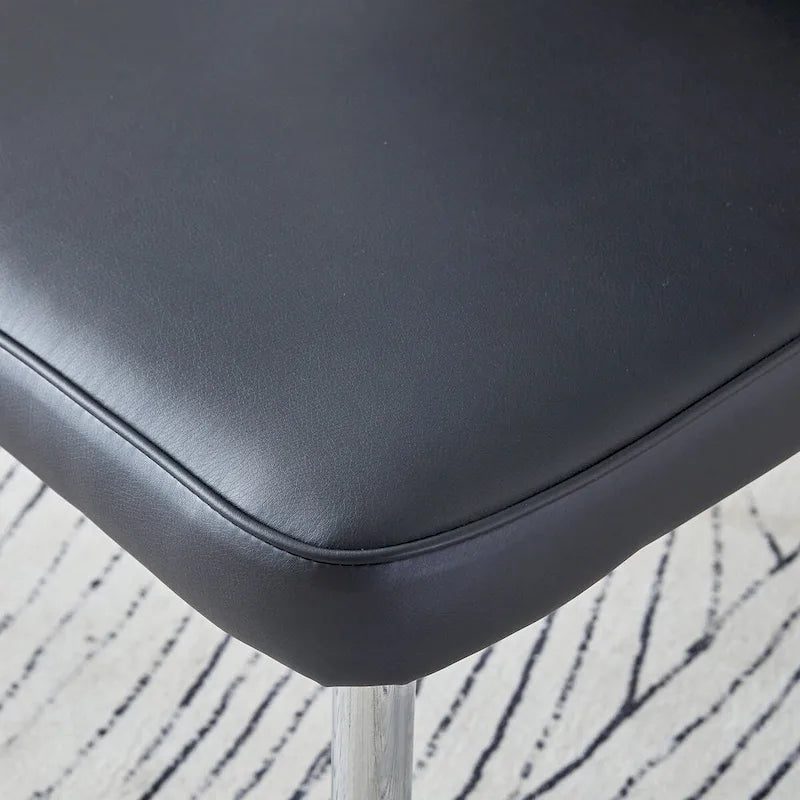 Modern Dining Chairs Set of 4 PU Leather Kitchen Upholstered Chairs