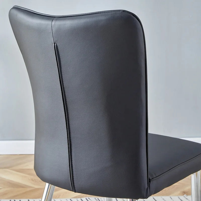Modern Dining Chairs Set of 4 PU Leather Kitchen Upholstered Chairs