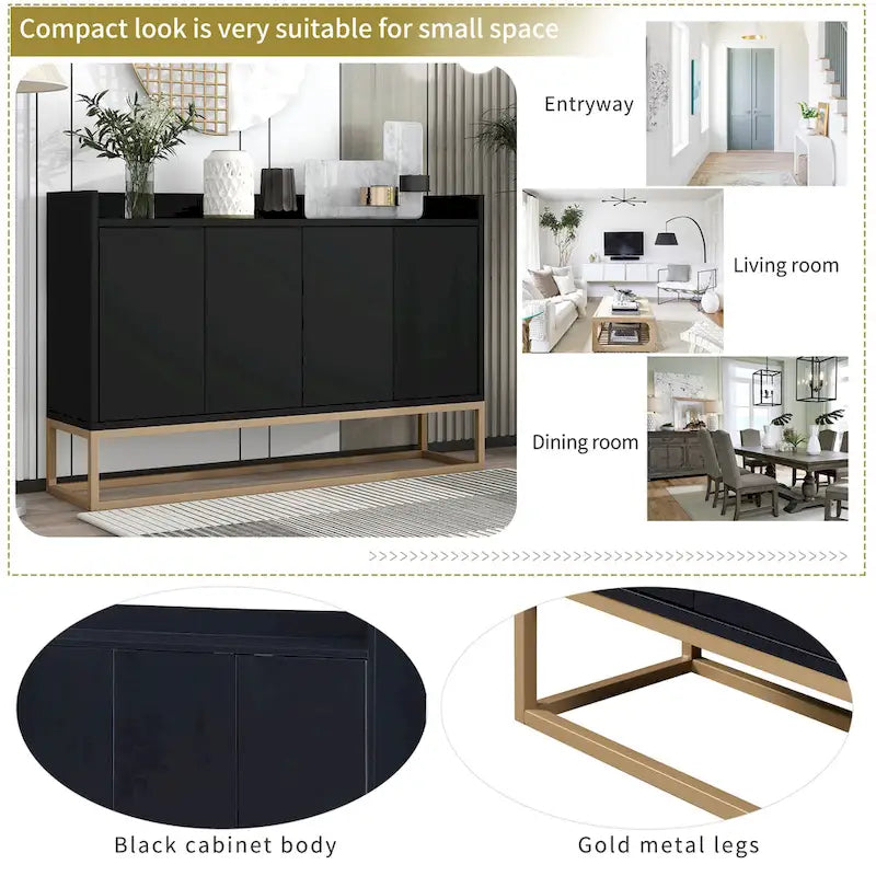 Modern Sideboard Elegant Buffet Cabinet with Large Storage Space