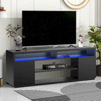 68 Modern Black Rectangular RGB LED TV Stand Media Console for up to 75 TV