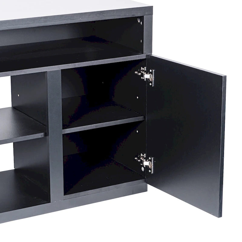 68 Modern Black Rectangular RGB LED TV Stand Media Console for up to 75 TV